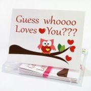 Set of 6 Guess who loves you, I love you card for valentine's day